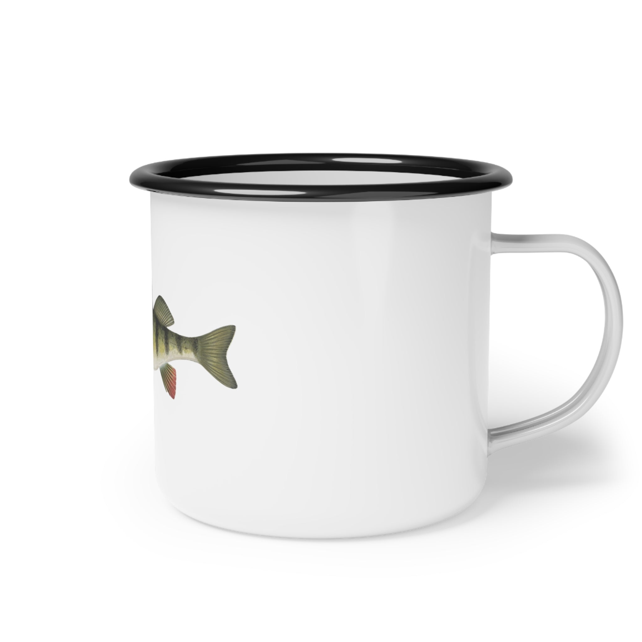 Enamel Camp Cup - Vintage Perch Fish Camper Mug