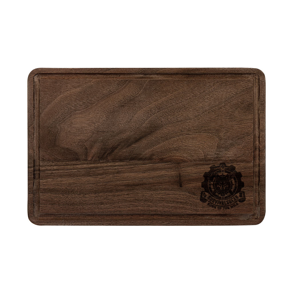 Engraved Floral Crest Wooden Cutting Board – Kitchen Serving Board