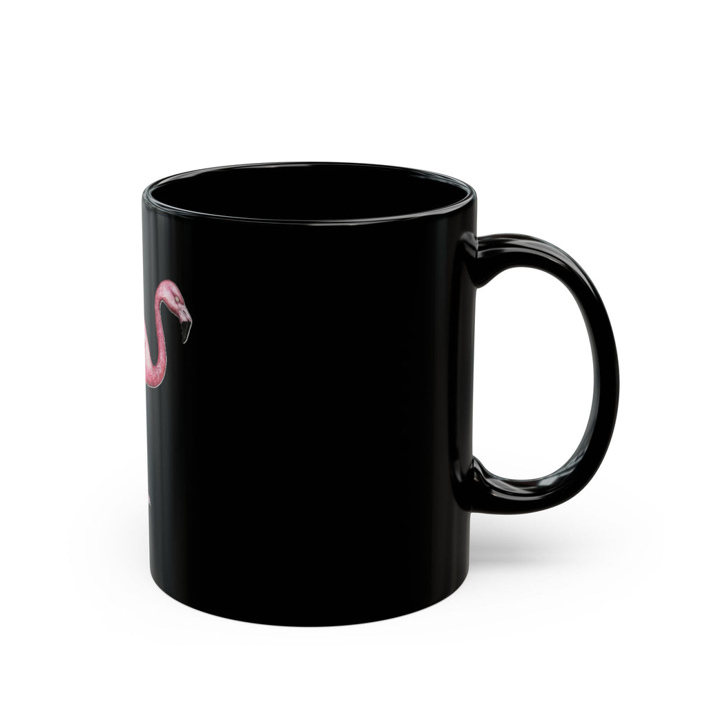 Flamingo Coffee Mug — Black Ceramic 11oz/15oz
